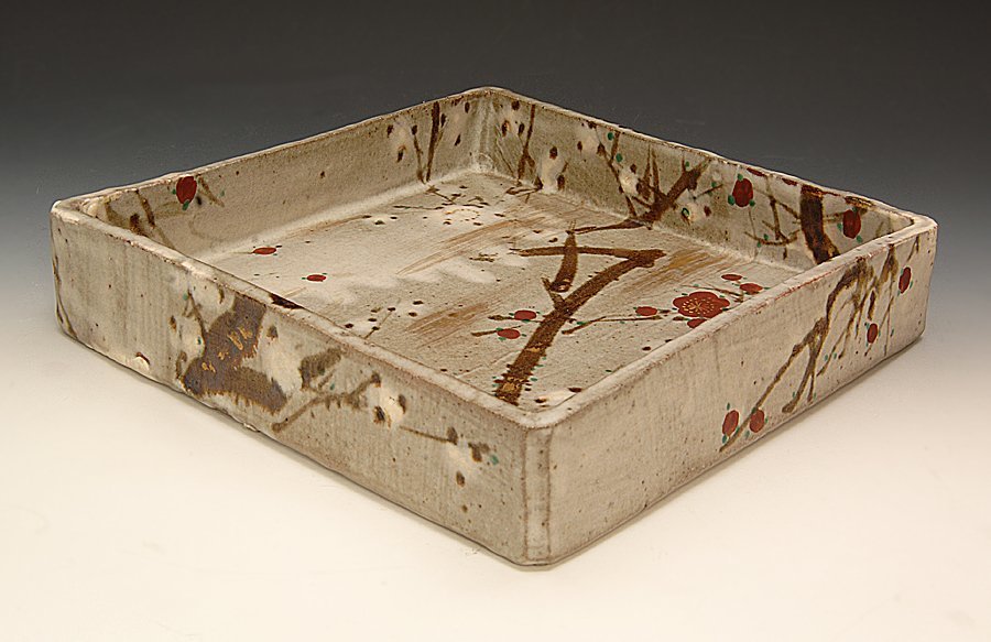 ☆星夢☆ 虎渓山 水月窯 紅梅白梅 角鉢 儀光佑絵付け 共箱(鉢)｜売買  