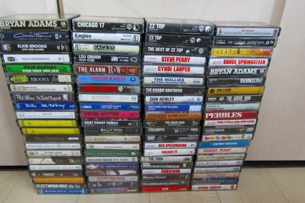 【未チェックジャンクカセット】輸入カセット80本まとめてロック＆ポップス中心に　