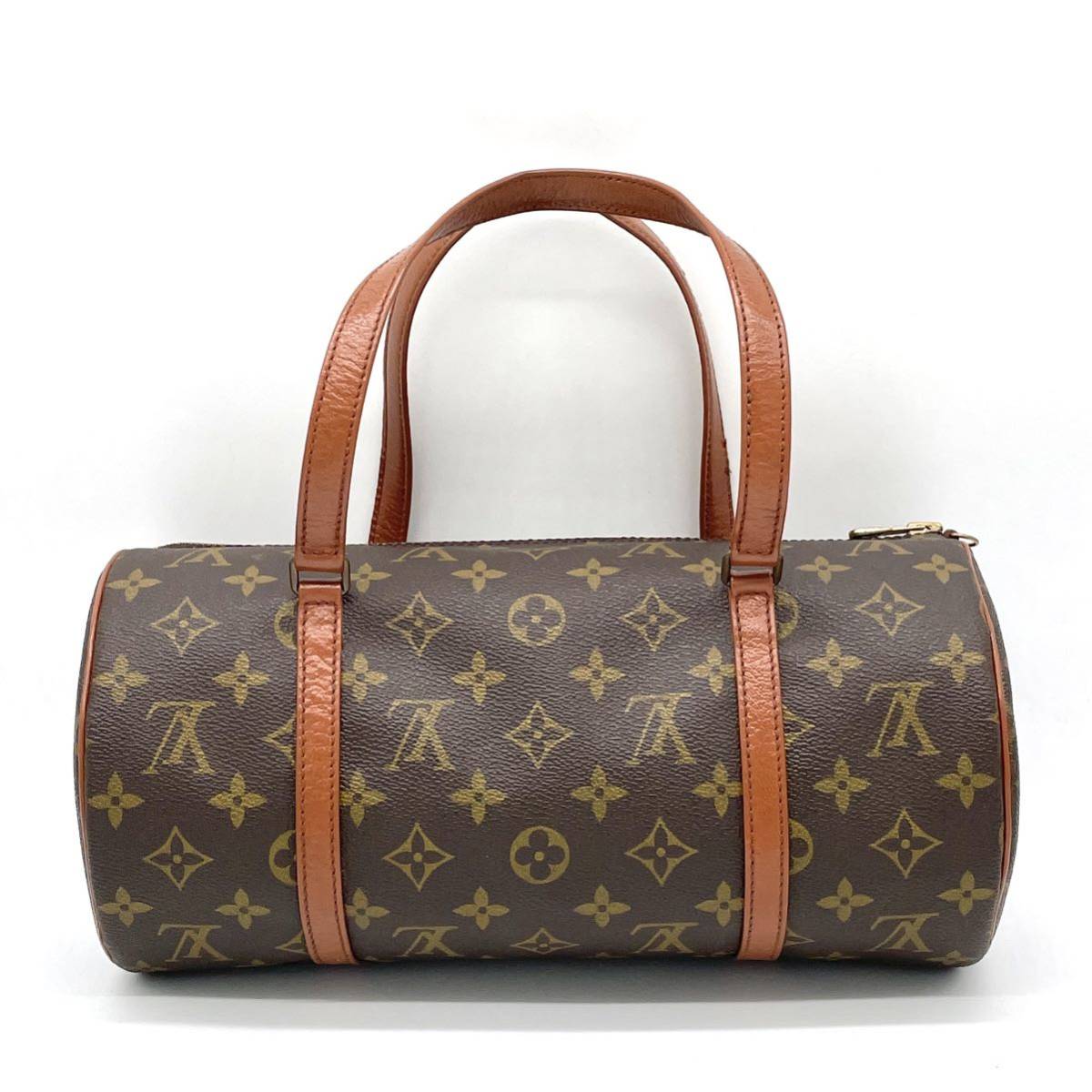 1円 極美品 LOUIS VUITTON ルイヴィトン モノグラム パピヨン30 筒型 