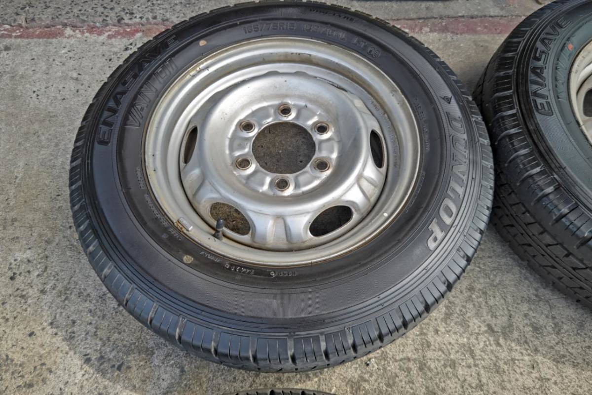 日産 NV350 キャラバン 純正 鉄ホイール タイヤ 四本セット 185/75R15 
