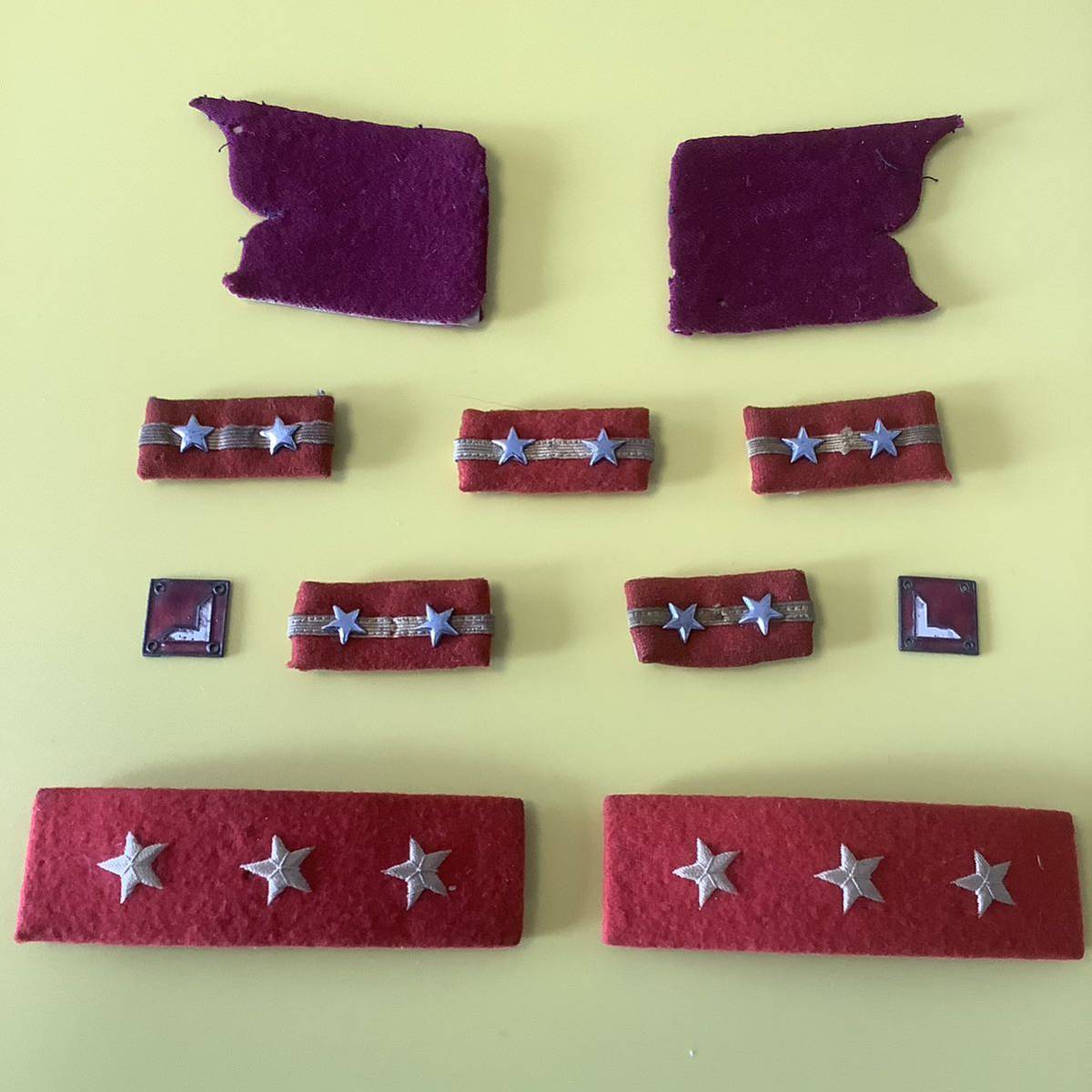 日本陸軍　日本軍　旧日本軍　階級章　肩章　襟章　等