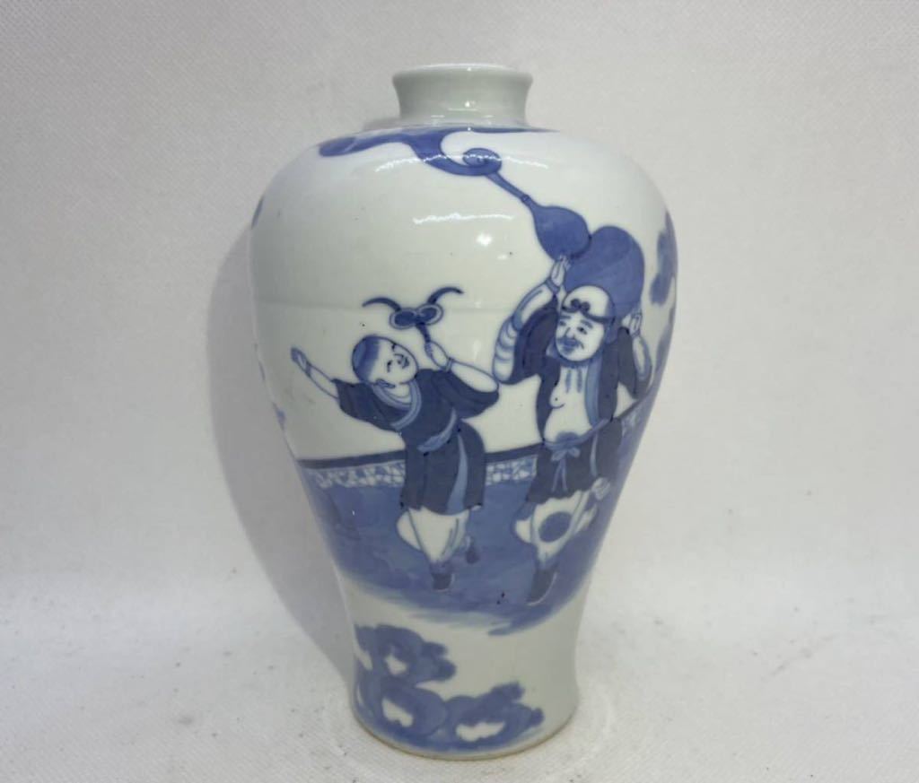 時代染付花瓶 初期伊万里 染付 花瓶 花入 徳利 江戸時代 陶磁工芸