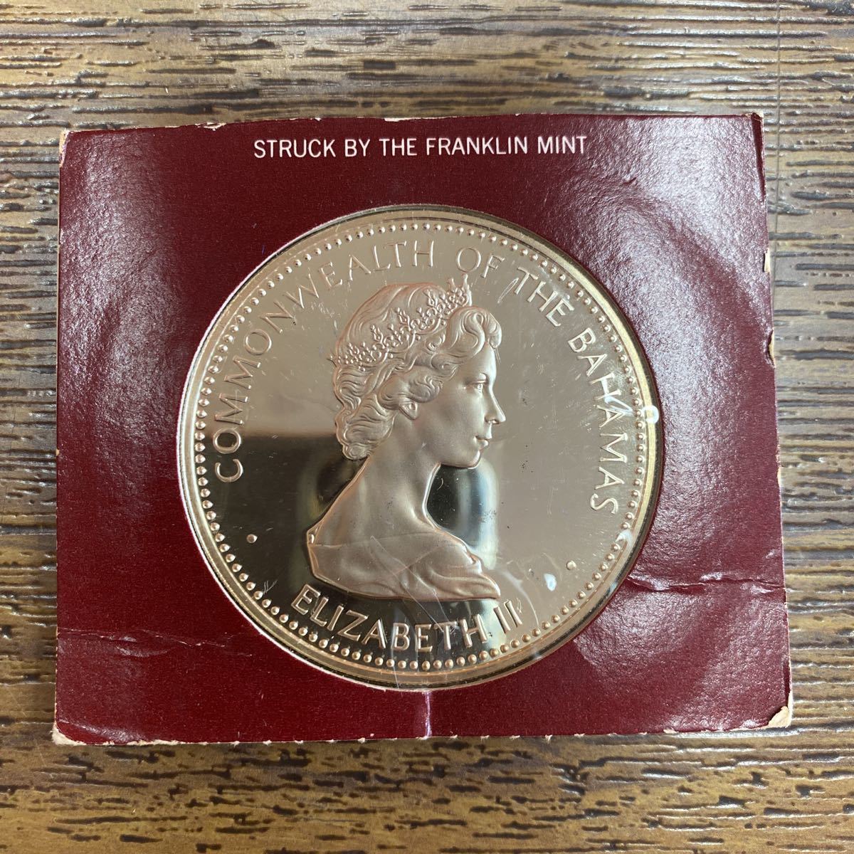 0228□バハマ□1973年 10ドル 大型 プルーフ銀貨 独立記念