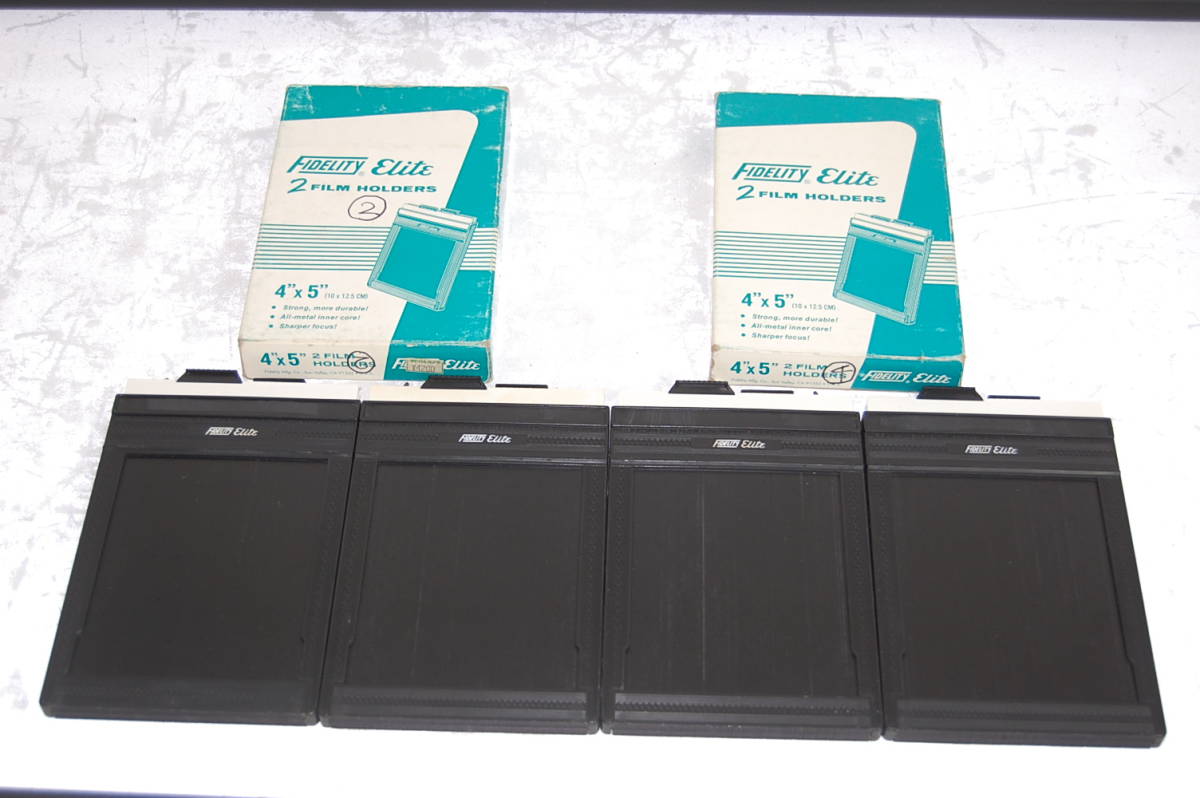 中古☆FIDELITY Elite 4x5 カットフィルムホルダー 10枚セット 大判