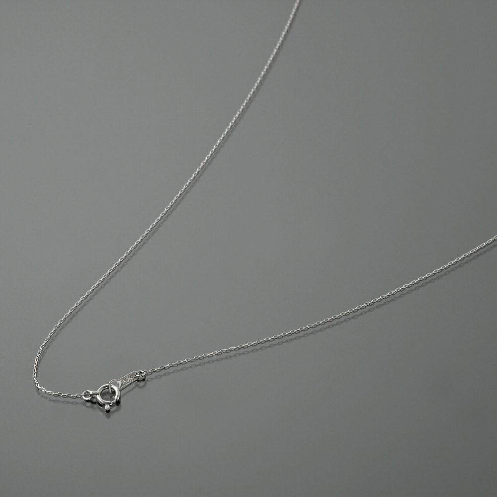 ネックレス チェーン PT850 プラチナ 4面カット小豆チェーン 幅0.7mm 長さ50cm｜鎖 850pt レディース メンズ