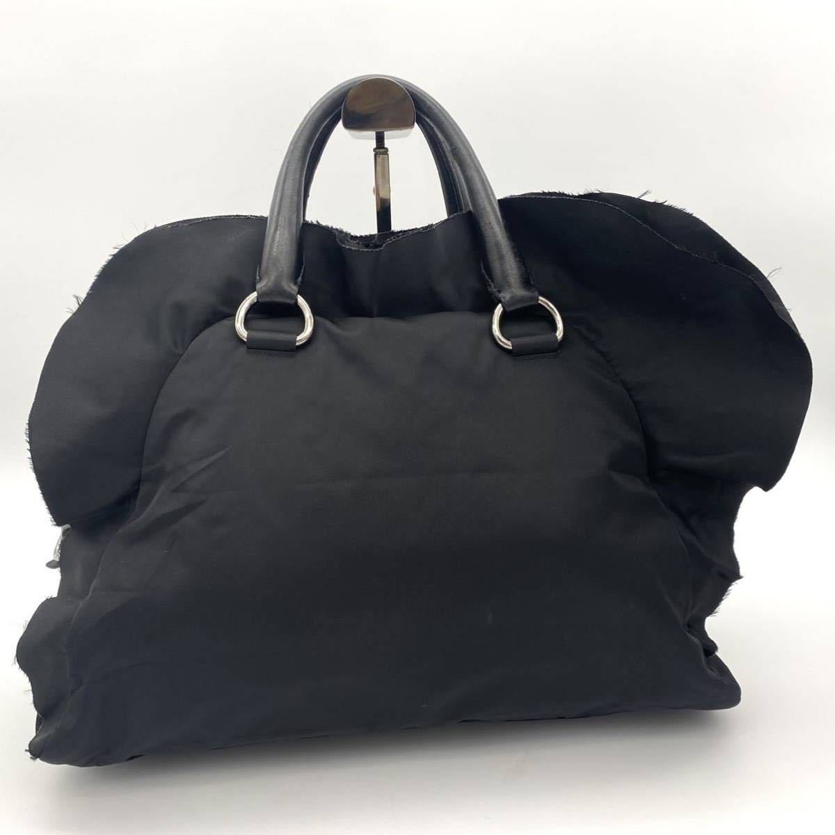 1円 PRADA プラダ トートバッグ ハンドバッグ フリル ナイロン 南京錠 
