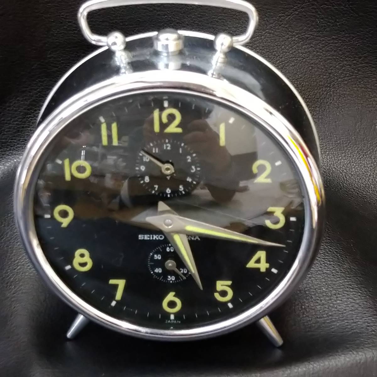 希少】SEIKO CORONA セイコーコロナ ゼンマイ式 置時計 目覚まし時計