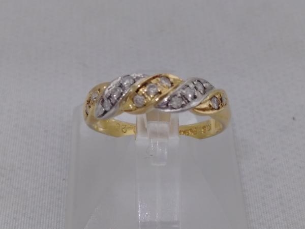 K18 Pt900 ＃11 D0.20ct 2.6g コンビリング 店舗受取可 【公式通販】