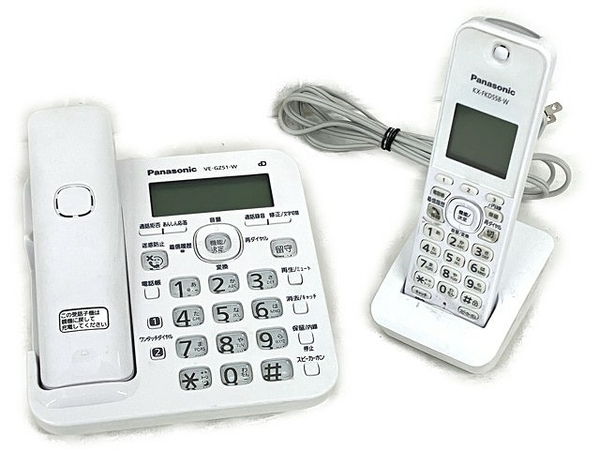 Panasonic パナソニック VE-GZ51DL-W コードレス電話機 ジャンク T7733995