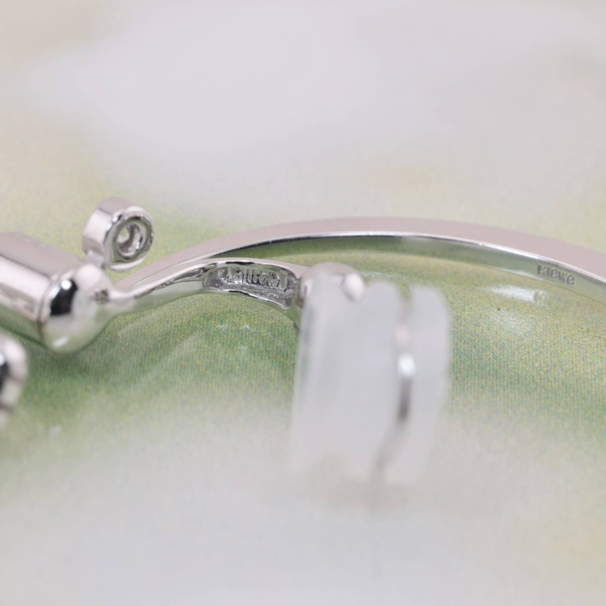 K18 K14 WG 小寺智子ダイヤモンド 0.18ct イヤリング ピアリング 