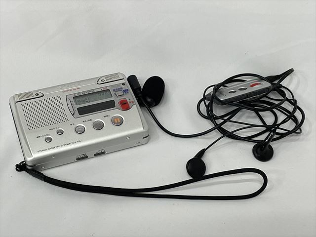 通電確認済 SONY ソニー STEREO CASSETTE-CORDER ステレオカセットレコーダー TCS-100 カラオケ 録音 マイク付き 練習 カセットテープ