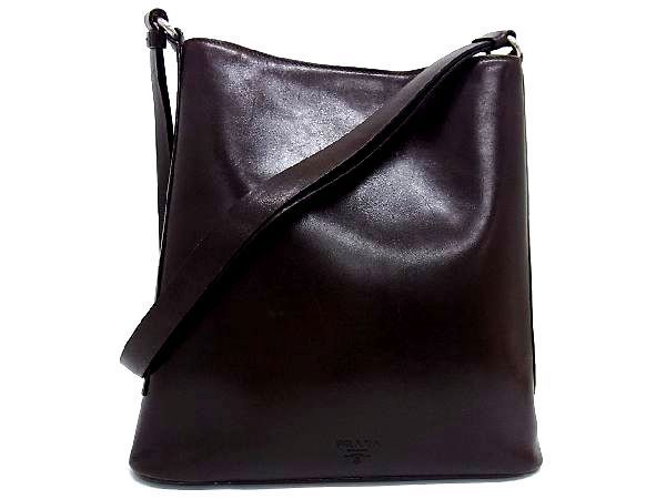 1円 □美品□ PRADA プラダ レザー ショルダーバッグ レディース