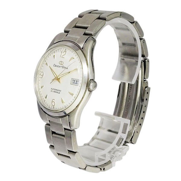 ORIENT オリエント 自動巻き腕時計 シルバー 597302-70CS 裏側