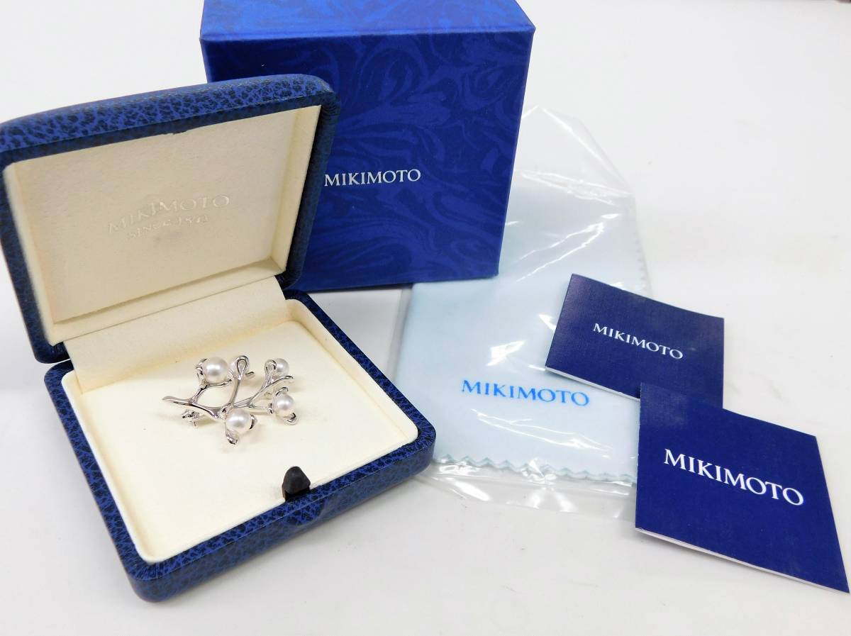 極美品✨ MIKIMOTO ミキモト パール ブローチ ロゴ 刻印 1263 極美品