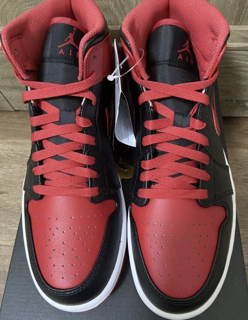 即決28.5cm NIKE AIR JORDAN1 Mid Bred Toeナイキ エアジョーダン1 