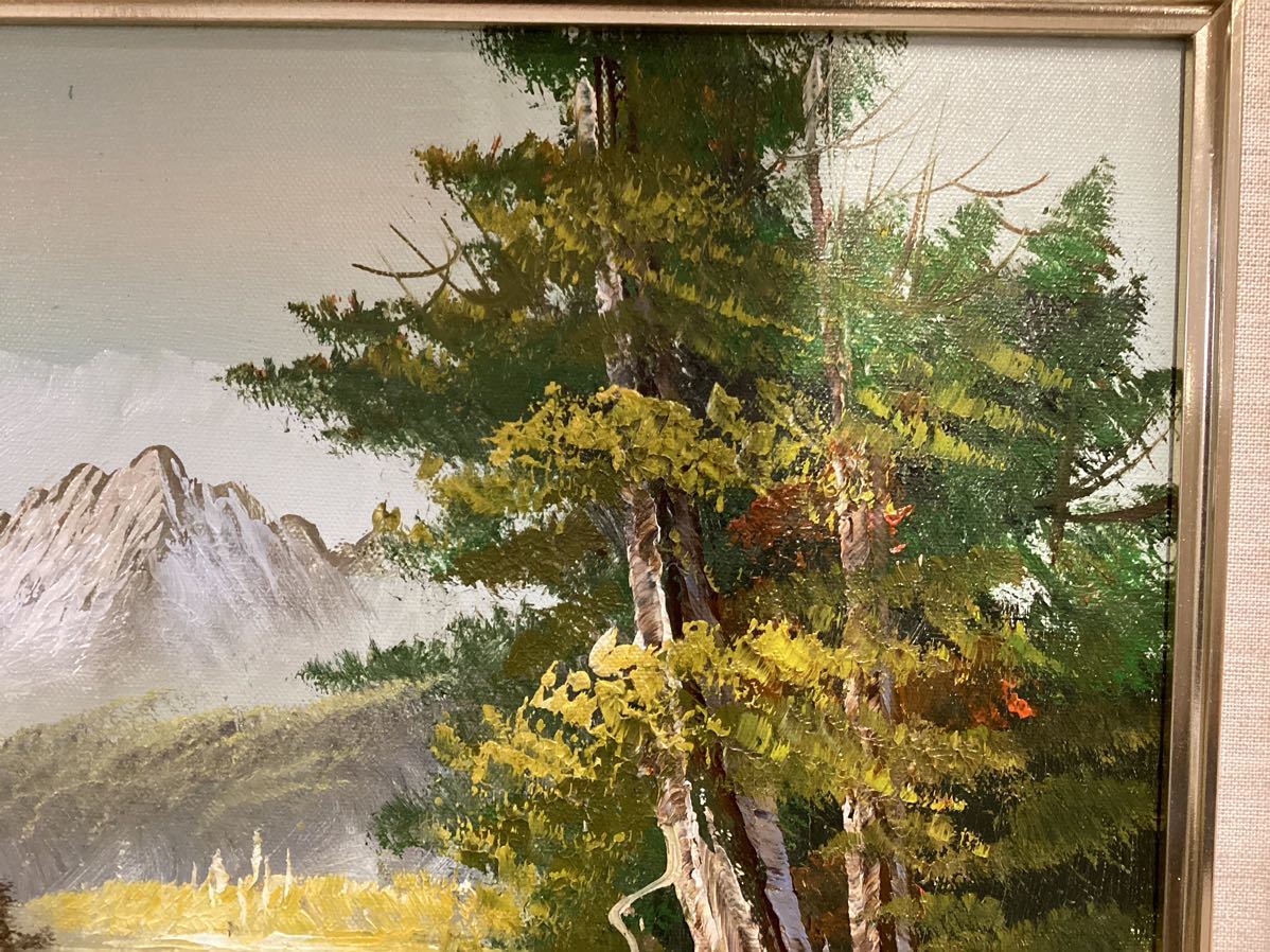 ☆24 絵 風景画 景色 函館市発 秋 川 自然 ☆24 風景画