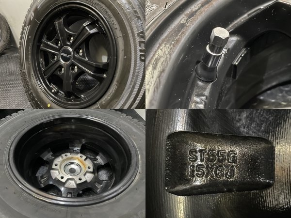 走行短め【BS BLIZZAK VL10 195/80R15 107/105N LT】スタッドレス【FLEX DELF 15インチ 6J6HPCD139.7+33】22年製 200系ハイエース (VTJ669) クレジットカード QR決済可能 走行短め BS BLIZZAK VL10 195/80R15 107/105N LT スタッドレス FLEX
