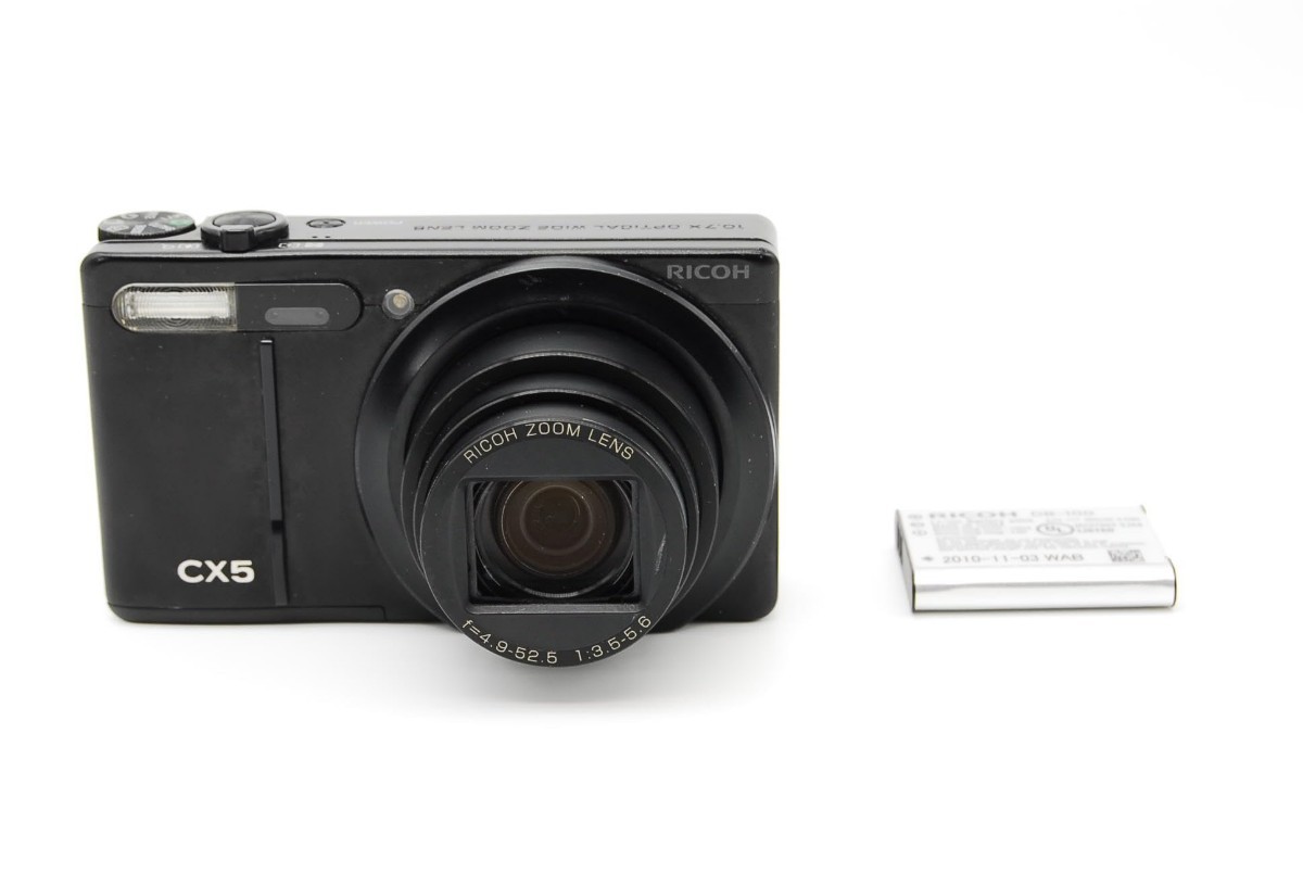 赤字超特価，定番 実用品 RICOH リコー ハイブリッドAFシステム搭載 光学10.7倍ズーム CX5 ブラック CX5BK 管:3009(リコー)｜売買されたオークション情報、yahooの商品情報をアーカイブ公開 - オークファン リコー