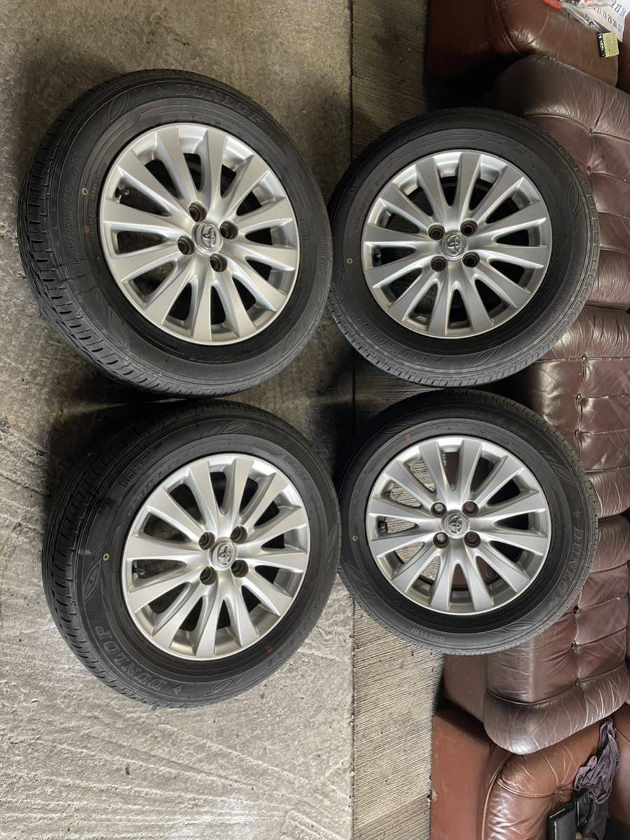 195 65R15 Dunlop 2021年純正アルミホイール Toyota 4穴 DUNLOP 195
