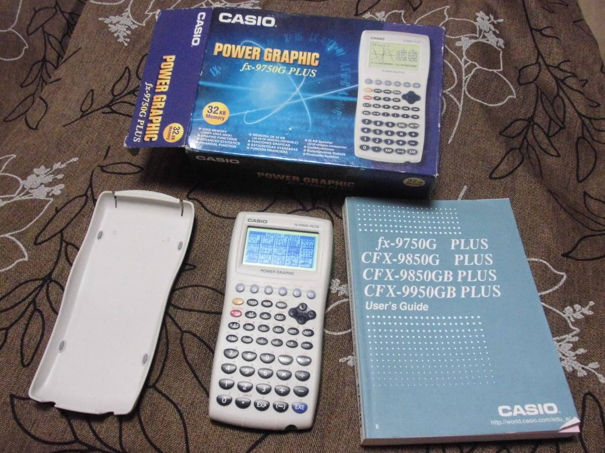 CASIO カシオ 　POWER GRAPHIC　fx-9750G　PLUS　電卓　取説、箱付き　動作確認済