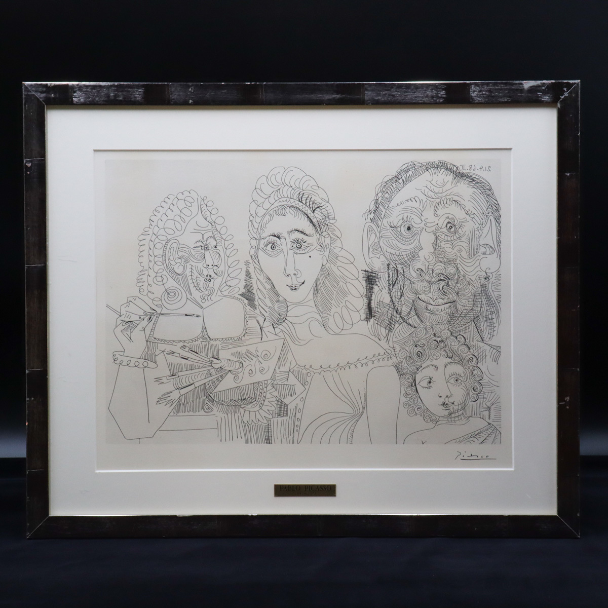 宙】真作保証 パブロ・ピカソ Pablo Picasso「カップルと子供 シリーズ