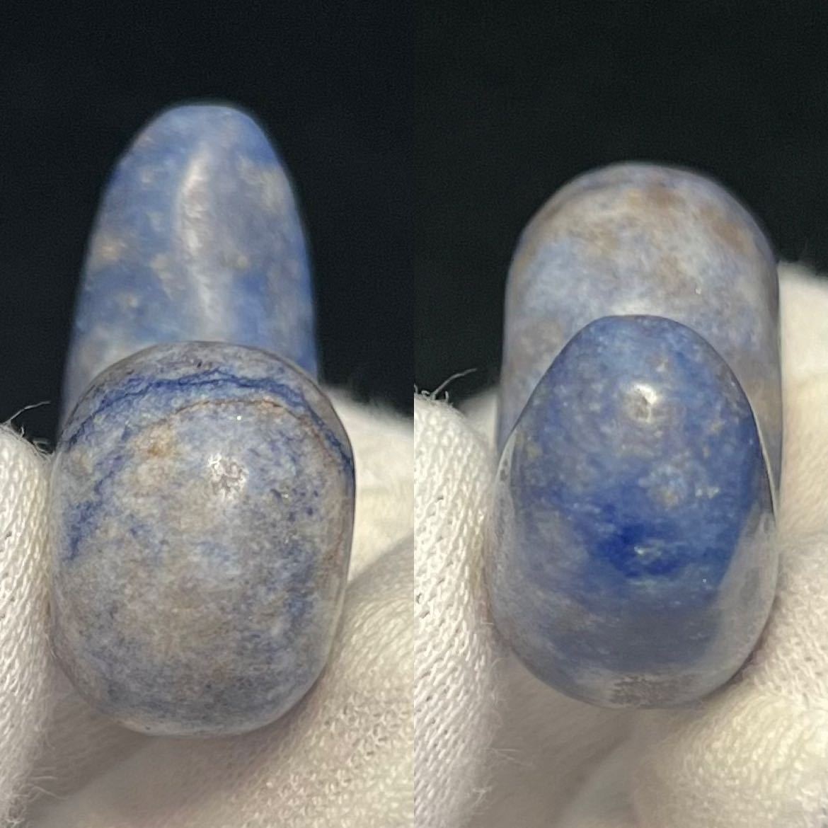 □古墳期 美石目 形状美しい青翡翠製勾玉4.0cm□装身具