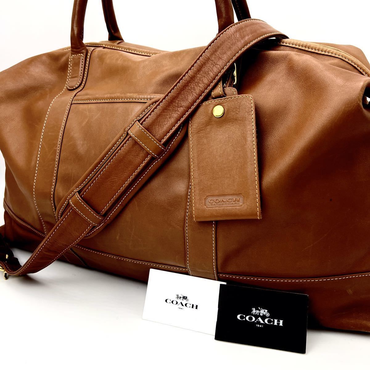 品質保証，人気SALE 1円 超高級品 定価15万 COACH コーチ ボストンバッグ ビジネスバッグ ショルダーバッグ 2way オールド 大容量 ブラウン メンズ(その他)｜売買されたオークション情報、yahooの商品情報をアーカイ かばん、バッグ