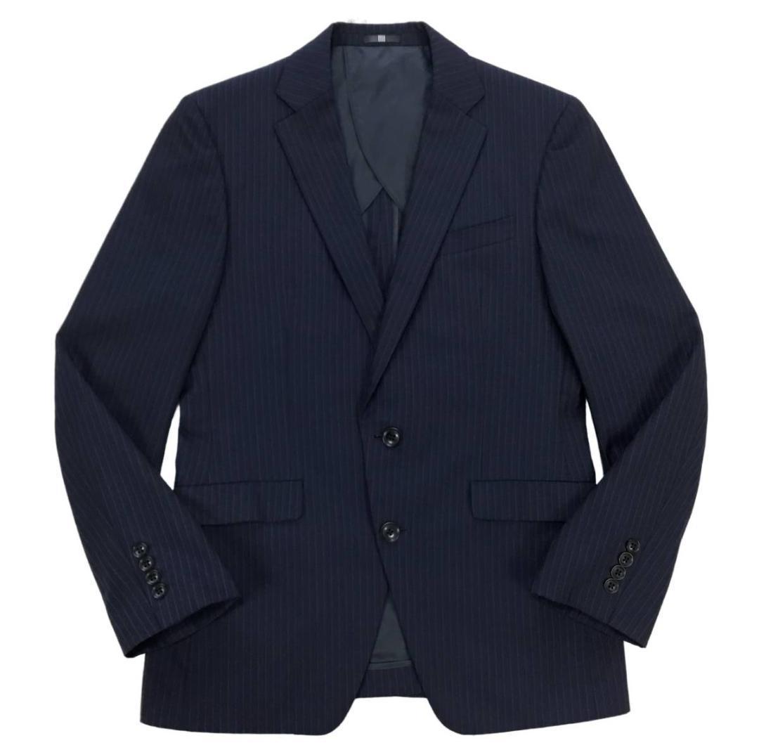 SUIT SELECTスーツセレクトネイビーピンストライプスーツサイズA5