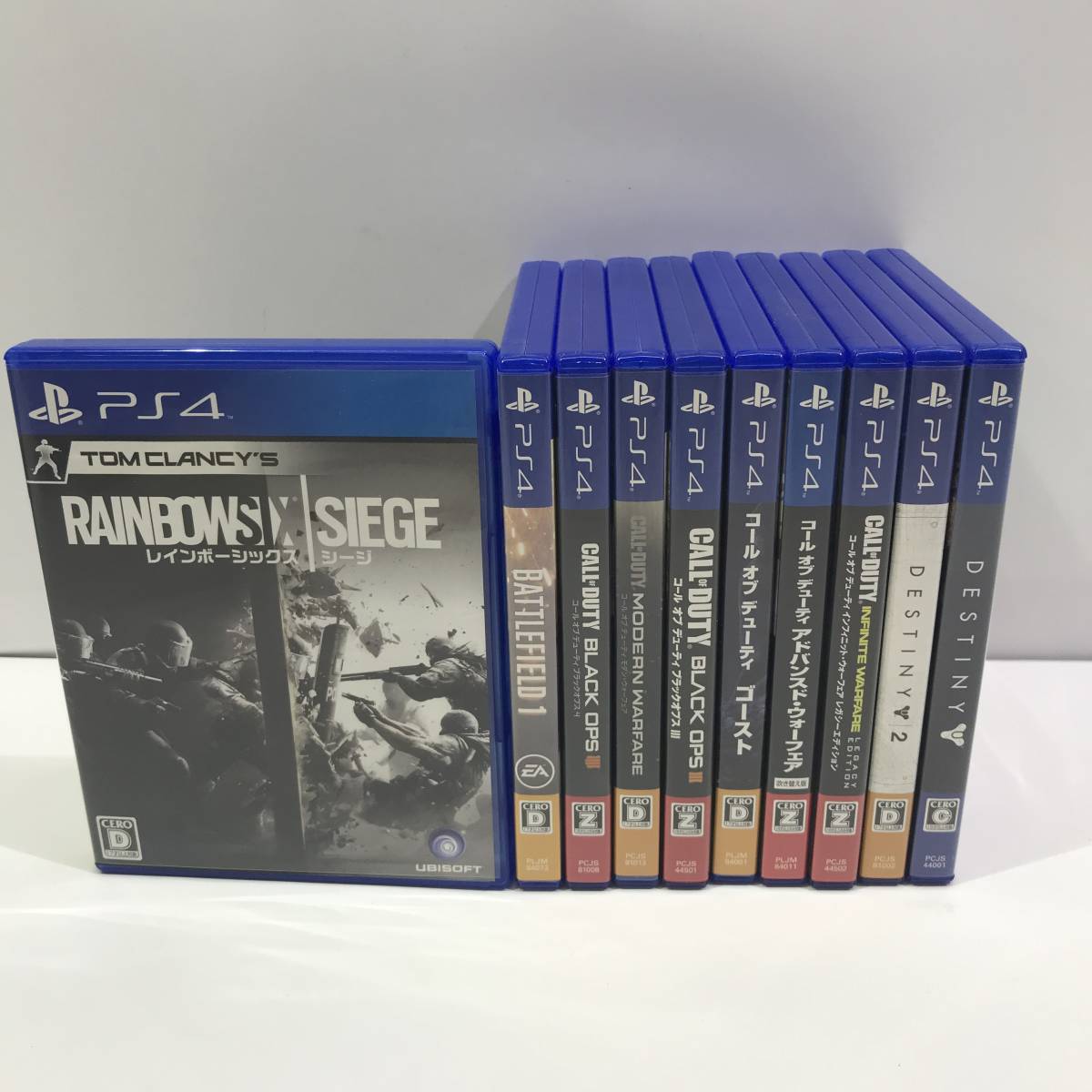 No.7198★1円～【PS4】ソフト10点まとめ『BATTLEFIELD 1』『コールオブデューティ ブラックオプス4』『DESTINY』等 中古品