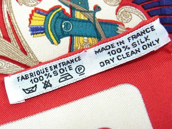 1円 ■美品■ HERMES エルメス Cheval Turc【トルコの馬】カレ40 プチカレ ガヴロッシュ シルク100% スカーフ レッド系 AQ0279
