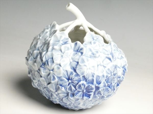 K274 ロイヤルコペンハーゲン HYDRANGEA 紫陽花 ライトブルー ベース