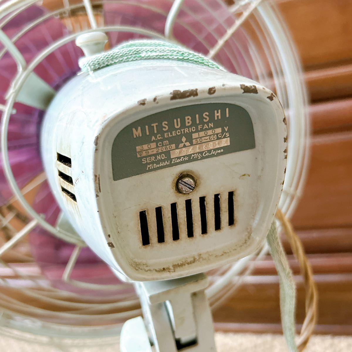 扇風機 MITSUBISHI エレクトリックファン 9-2080 30cm レトロ