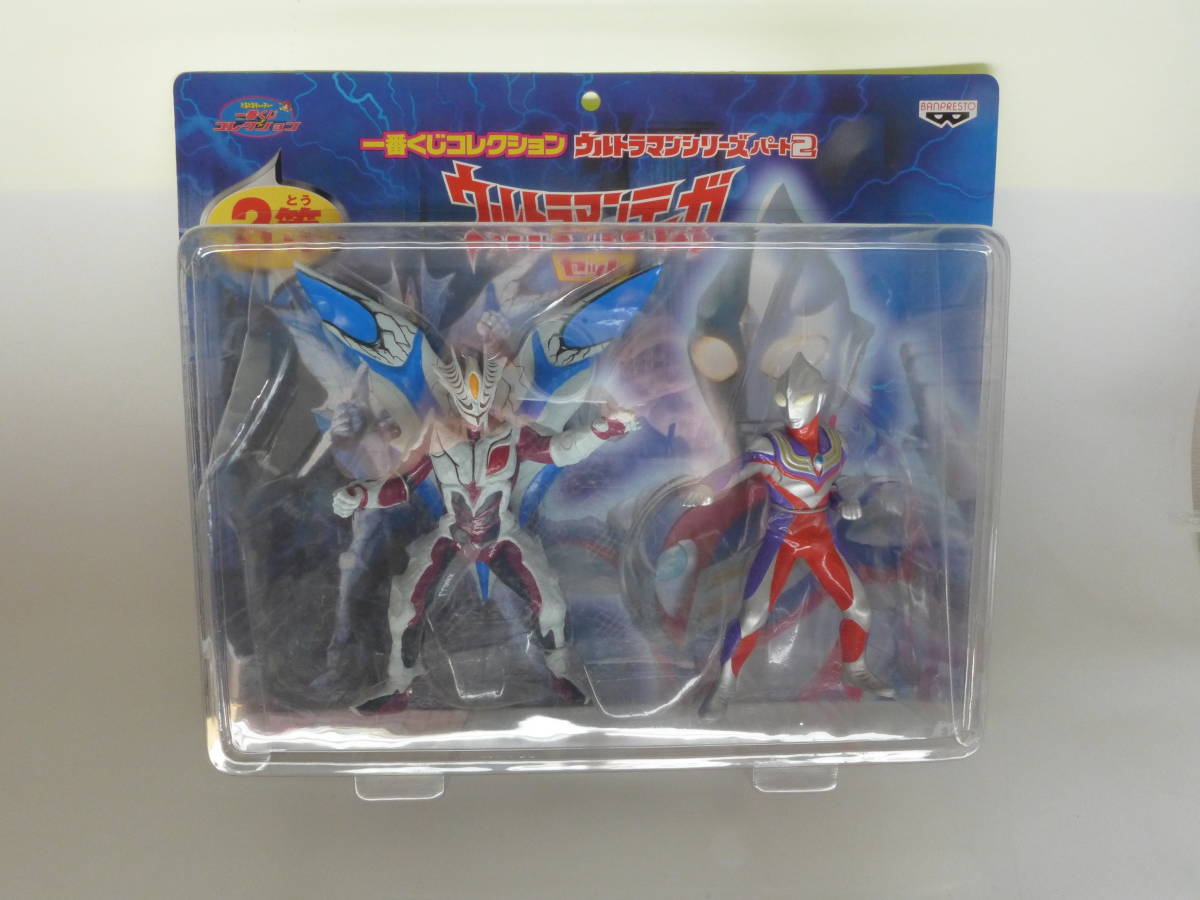 送料無料 希少品 未開封 一番くじコレクション 2等 ウルトラマンティガ & キリエロイドⅡ バンプレスト