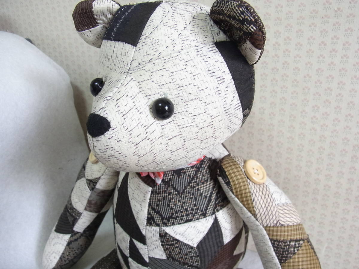 古布着物ベア 約32cm スタンド付 七五三 お正月 ひな祭り ハンドメイド