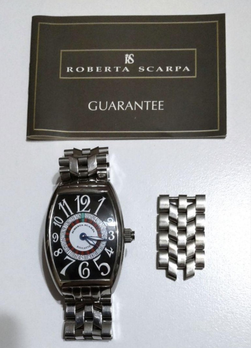ROBERTA SCARPA ロベルタスカルパ カジノ ルーレット RS-6016 メンズ 腕時計 取扱説明書 化粧箱 ベルトコマ付