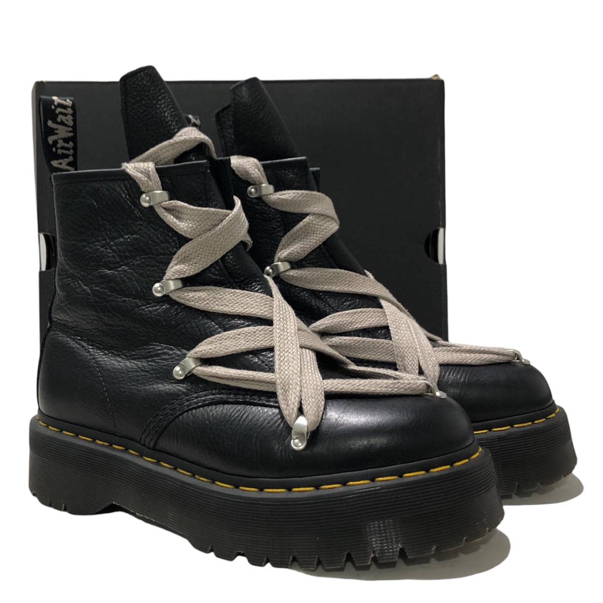 Martens 0 Quad Dr. Rick Sole Owens - Boot x Leather RICK OWENS + 