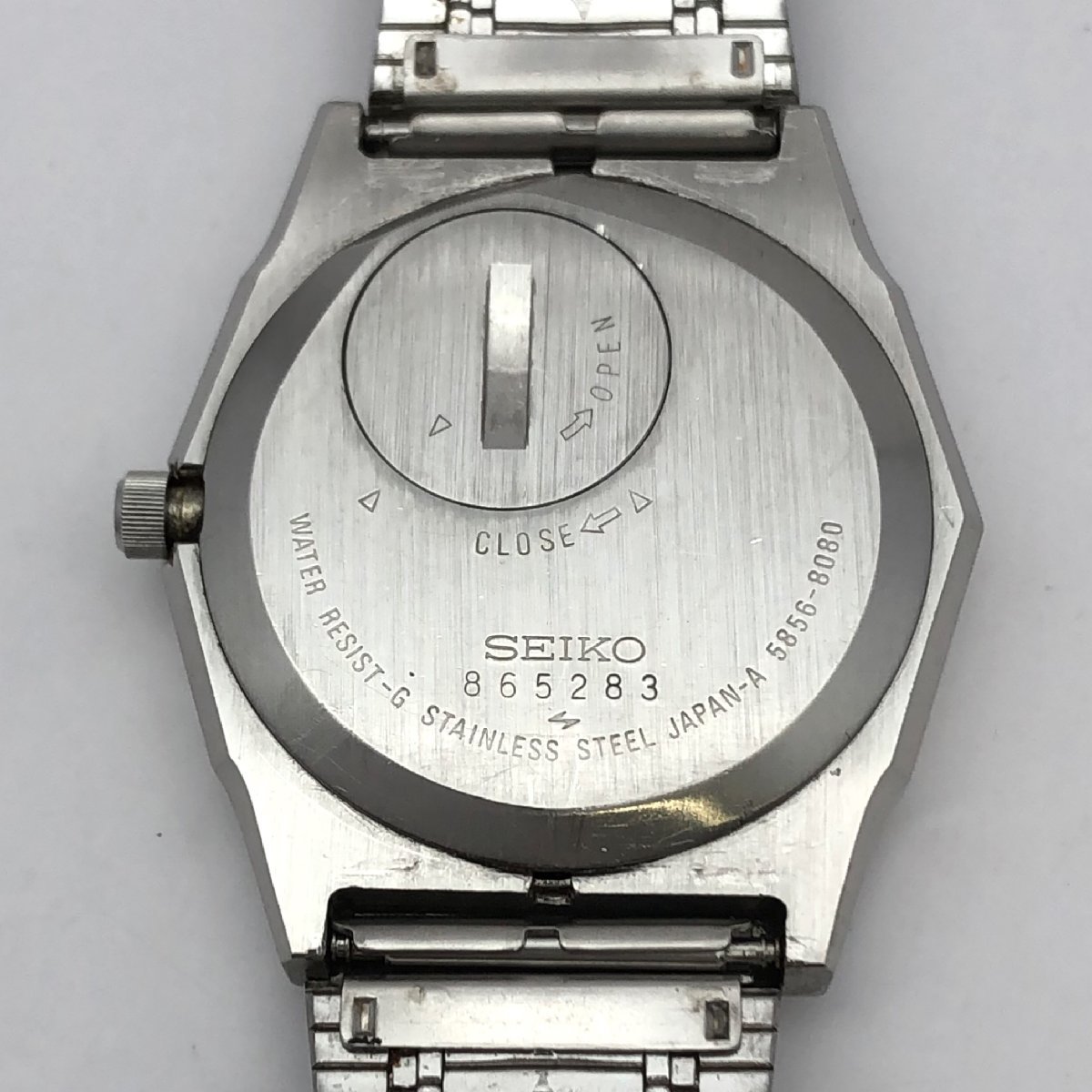 1円～/SEIKO/セイコー/KQ/キングクォーツ/5856-8080/デイデイト/水色 
