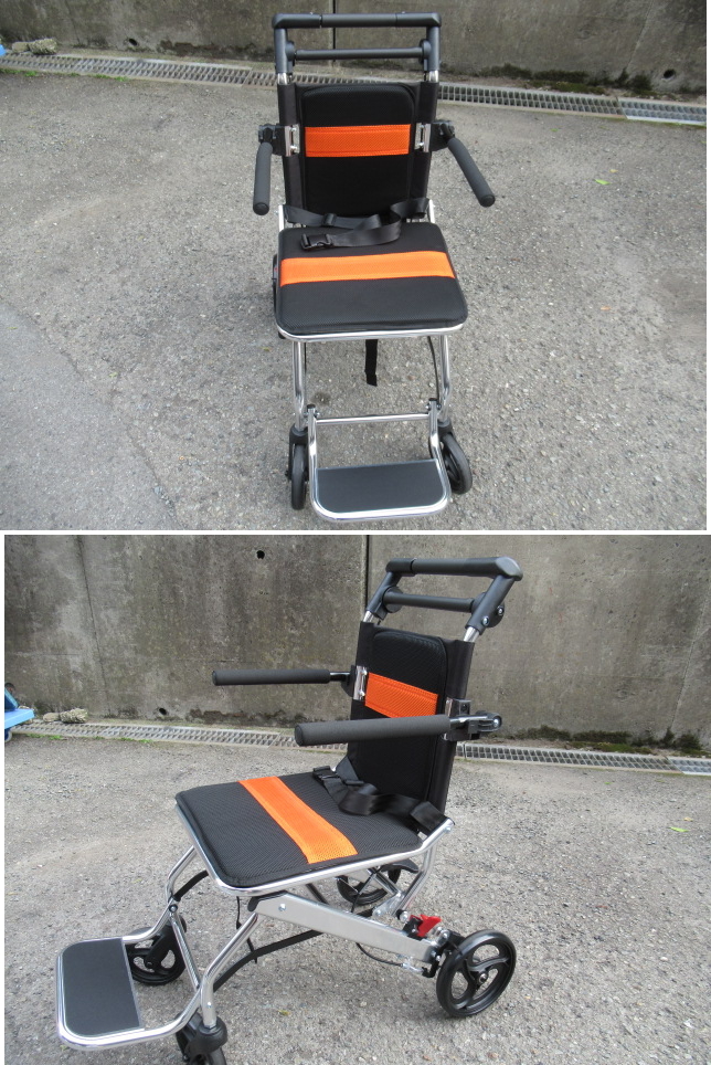 税込 超 RAKU 車椅子 介助型 折りたたみ式 簡易車椅子 軽量アルミ製 約  