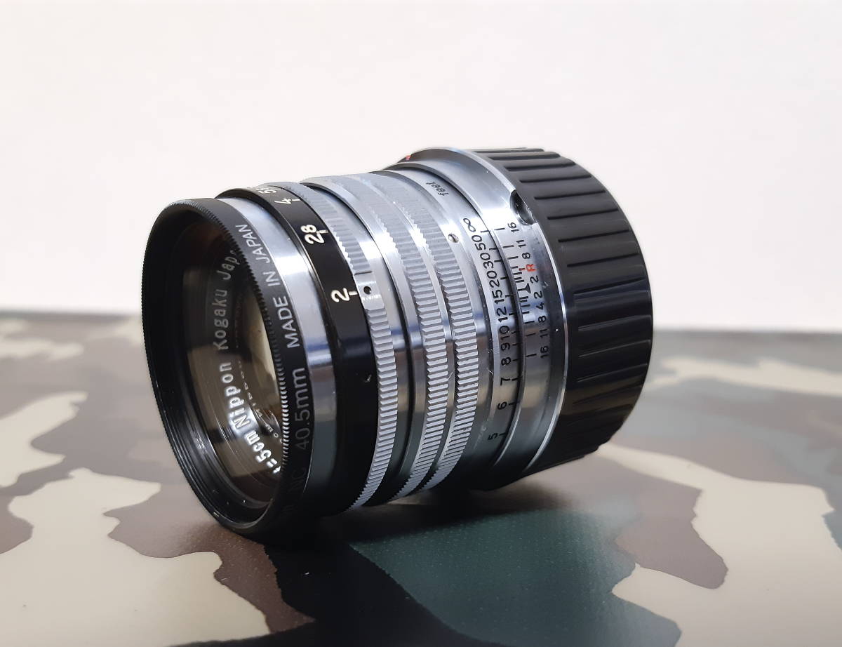 希少美品Nikkor H 5cm F⁄2 黒帯ライカL39レンズ整備済 希少美品