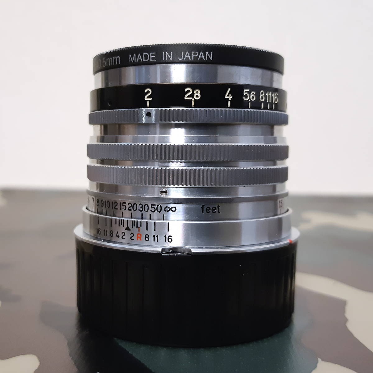 希少美品Nikkor H 5cm F⁄2 黒帯ライカL39レンズ整備済 希少美品