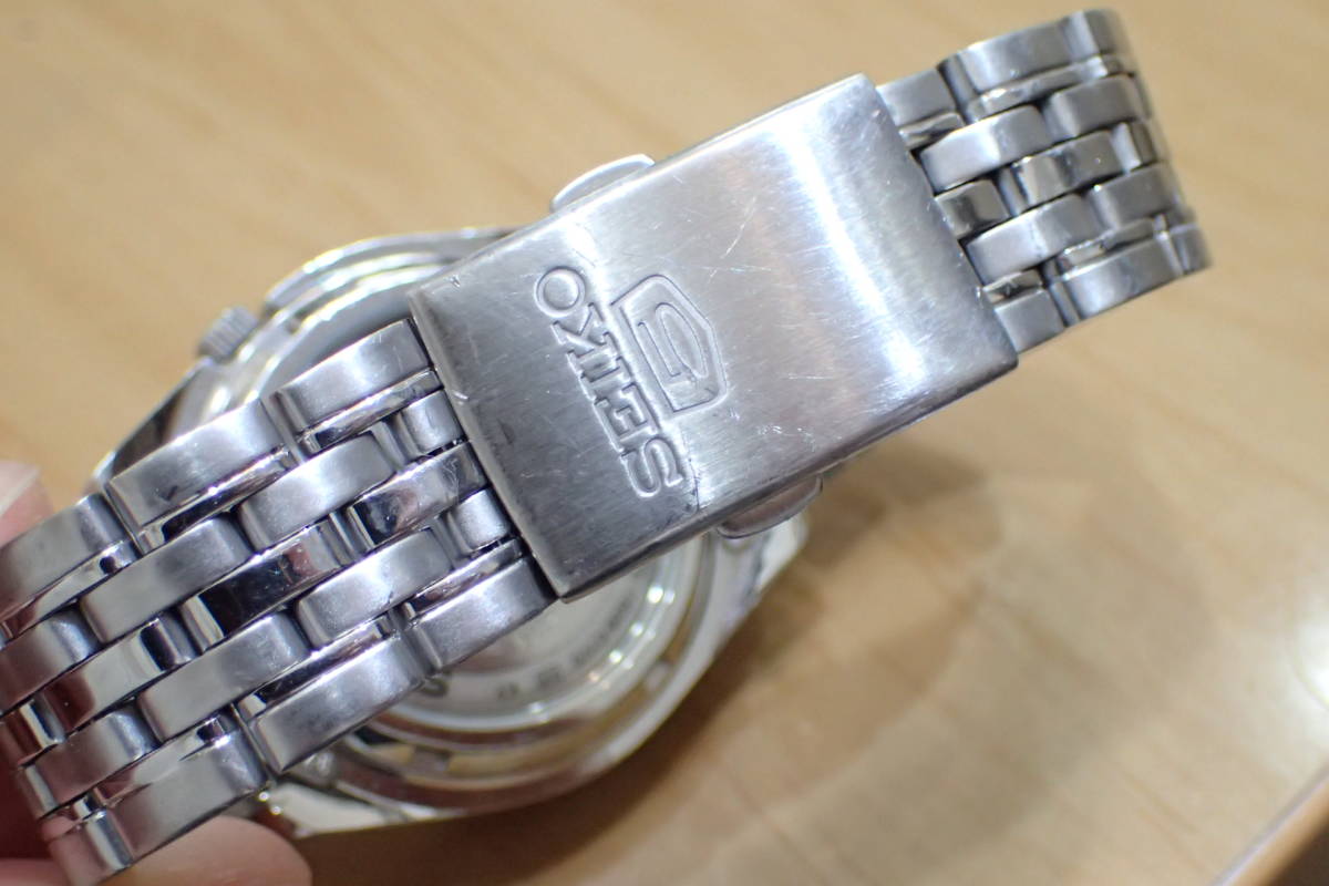 SEIKO/セイコー SEIKO5 ◇7S26-01V0 ブルーダイヤル/ロゴパターン柄 