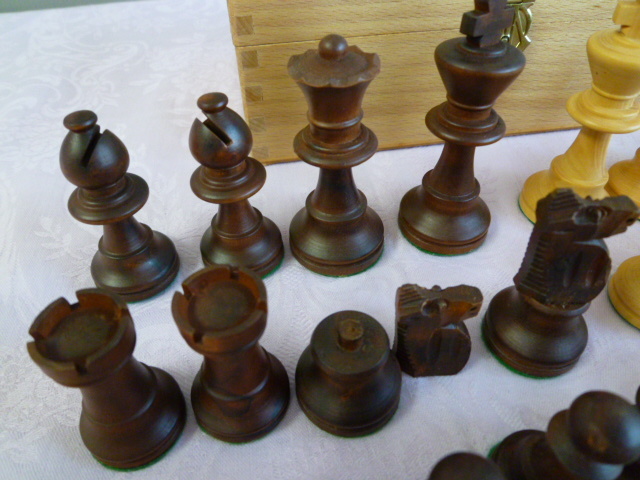 PIECES EN BUIS LARDY international 木製 チェス 駒 フランス製 木箱 