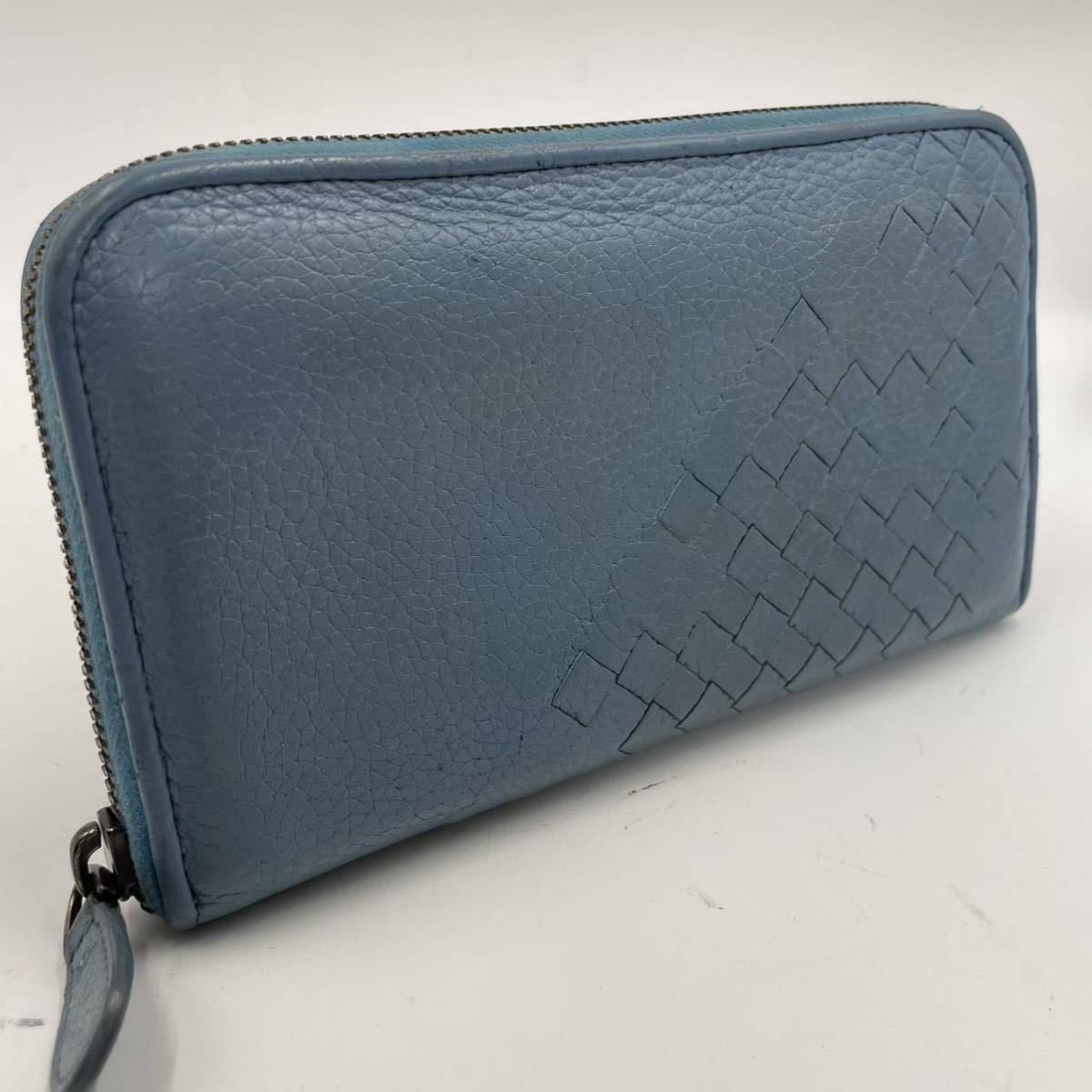 1円 希少色 BOTTEGA VENETA ボッテガヴェネタ 長財布 イントレチャート