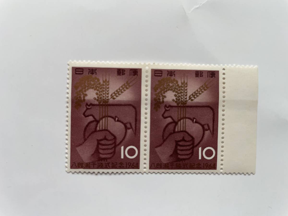 特殊切手 八郎潟干陸式記念 1964年発行 10円2枚の入札履歴