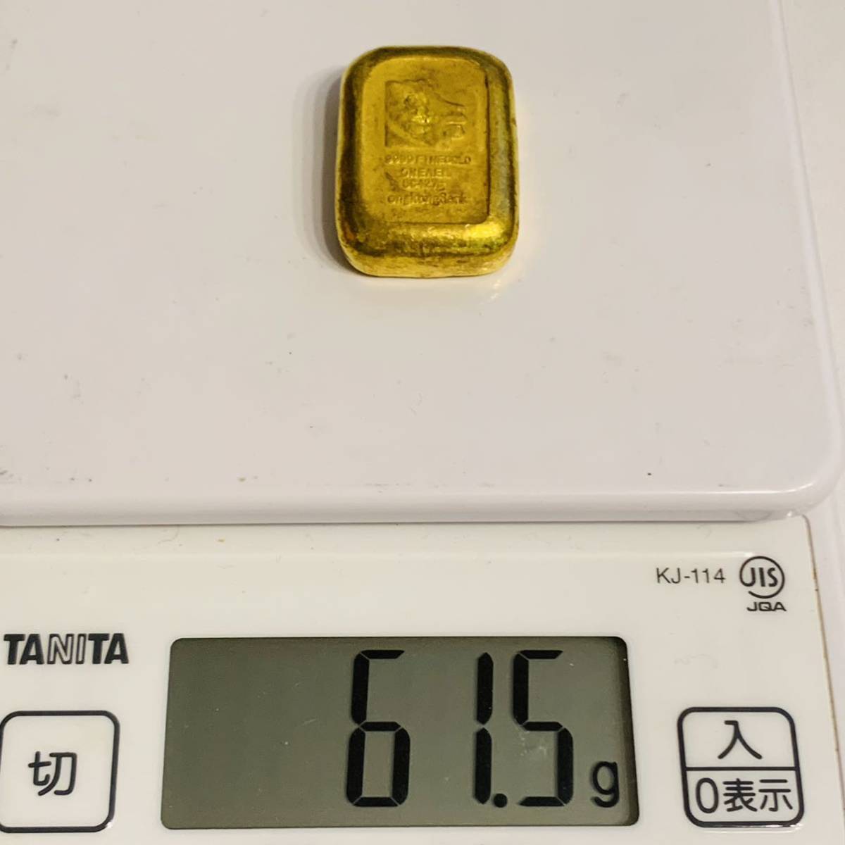 XZ08香港 中国 金塊 金貨 貿易金 複製品 開運 縁起物 魔除け 風水の置物