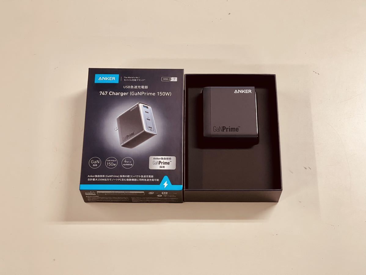 [美品] Anker 747 Charger｜USB PD 充電器 USB-A & USB-C 4ポート｜折りたたみ式プラグ