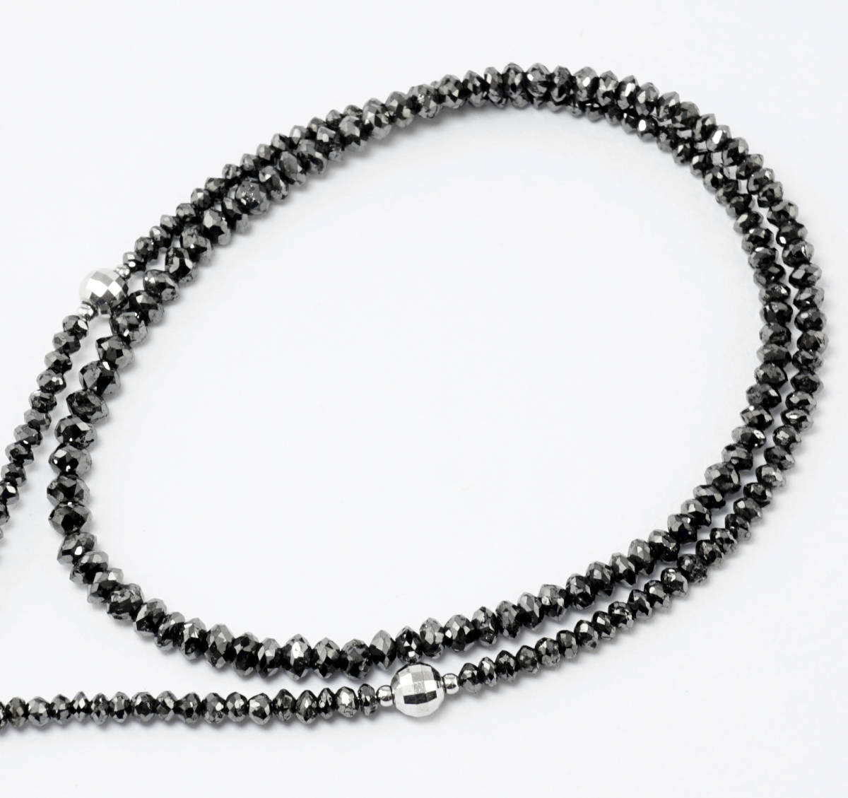 ★天然ブラックダイヤモンド 最高級 20.00ct 6.0g 41.5cm K18WG ネックレス ジュエリー jewelry