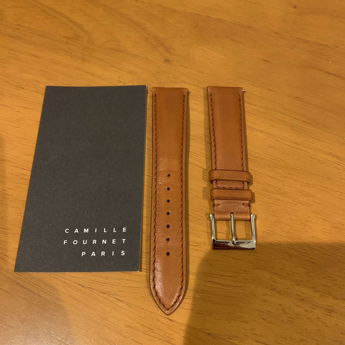 カミーユフォルネ　時計ベルト　ウォッチストラップ　レザーストラップ LEATHER ブラウン 19mm/16mm