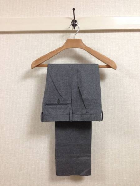EDIFICE (エディフィス) カシミヤ混ウールスラックス 44 GRAY