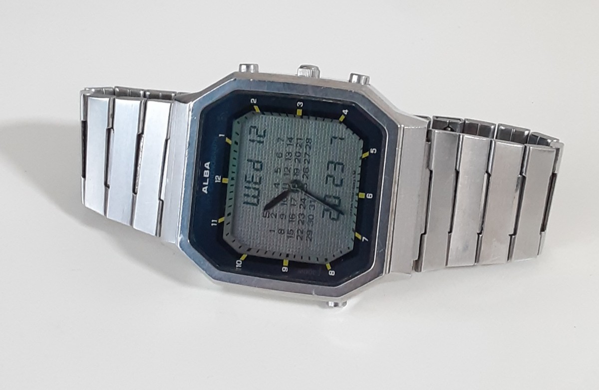 SEIKO ALBA デジアナ 二十面相 ジャンク ヴィンテージ